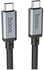 هوكو US05 - كيبل USB-C الى USB-C، USB4 100 واط، نقل عالي السرعة، انعكاس شاشة فيديو 4K 60Hz، هيكل من خليط الالومنيوم، معدل نقل البيانات 20Gbps، حتى PD100 واط (20 فولت 5 امبير)، 2 متر، اسود