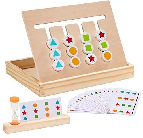 Montessori Toy from 3 Years, Wooden Puzzle Logic Games Sorting Box Educational Games Sorting Game Educational Thinking Games Board Games for Children from 3 4 5 Years