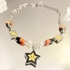 Cartoon Star Pendant Necklace For Women Fashion Cute Smiley Pentagram Necklace Capsule Pearl Chain Jewelry Birthday Gift