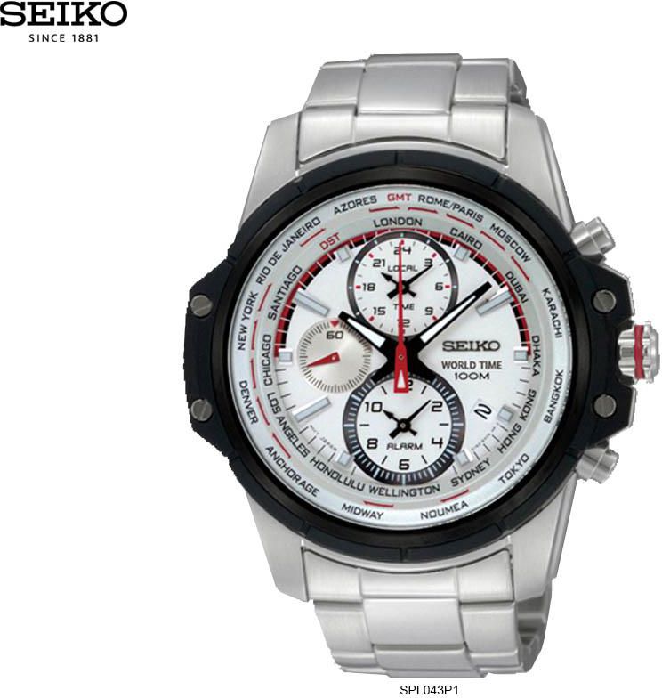 Seiko SPL043P1 Chronograph Watches 100% Original & New (Silver)