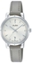 Alba Ladies' Watch Grey Leather Band, Pearl White Dial AH7P61X1