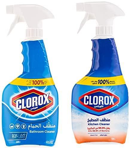 Clorox Kitchen Cleaner 500ml + Bathroom Cleaner 500 ml