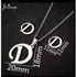 Initial Letter 'D' Necklace For Women (Silver)