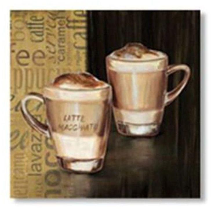 Printed Tea Coaster Brown/Beige/White 16X16 centimeter
