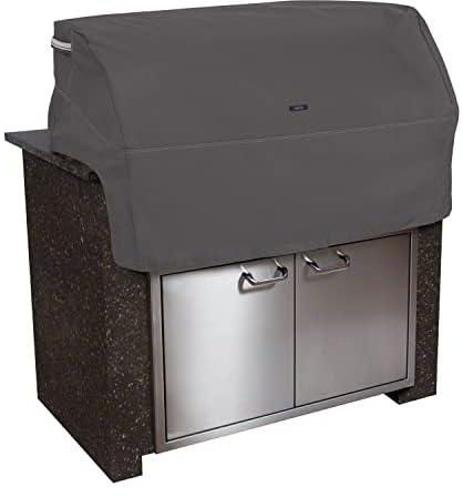 Classic Accessories Ravenna Water-Resistant 37 Inch Built-In BBQ Grill Top Cover, Taupe
