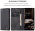 Caseme Wallet Retro Black Suede Leather Flip Case For Samsung Galaxy A14