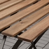 TÄRNÖ Table, outdoor - black/light brown stained 55x54 cm