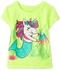 The Children's Place Girls Mer- Unicorn Glitters Graphic Top- Lime Green