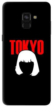 Snap Classic Series Tokyo Printed Case Cover For Samsung Galaxy A8+ (2018) Black/White/Red