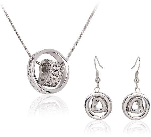 Mysmar White Gold Plated Jewelry Set, MM491