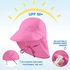 قبعة شمس للاطفال بعامل حماية من الاشعة فوق البنفسجية 50+، قبعة واقية من الشمس للاطفال على الشاطئ قابلة للتعديل للاولاد والبنات (عبوة من قطعتين)