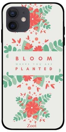 Bloom Where You are Planted Printed Case Cover -for Apple iPhone 12 White/Green/Red White/Green/Red