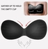 Women Strapless Front Buckle Lift Bra, Underwear Adjustable Gather Up Wireless Front Strap Anti-Slip Invisible Push Up Bra, Invisible Front Hook Underwear Bra for Dates, Travel, Prom, Party(M)(1 Pack)