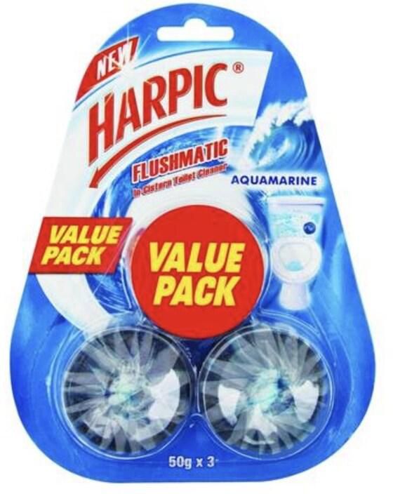Harpic In Cistern Toilet Cleaner Aquamarine 50 gr x 3