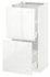 METOD / MAXIMERA Base cabinet with 2 drawers, white/Askersund light ash effect, 40x37 cm - IKEA
