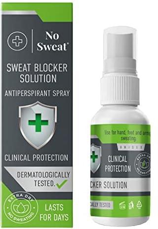 No Sweat Anti-Perspirant Spray 50ML -Can Be Used For The Treatment Of Excessive Perspiration And Hyperhydrosis. Effective Up To 7 Days Of Protection -Packaging May Vary By Country