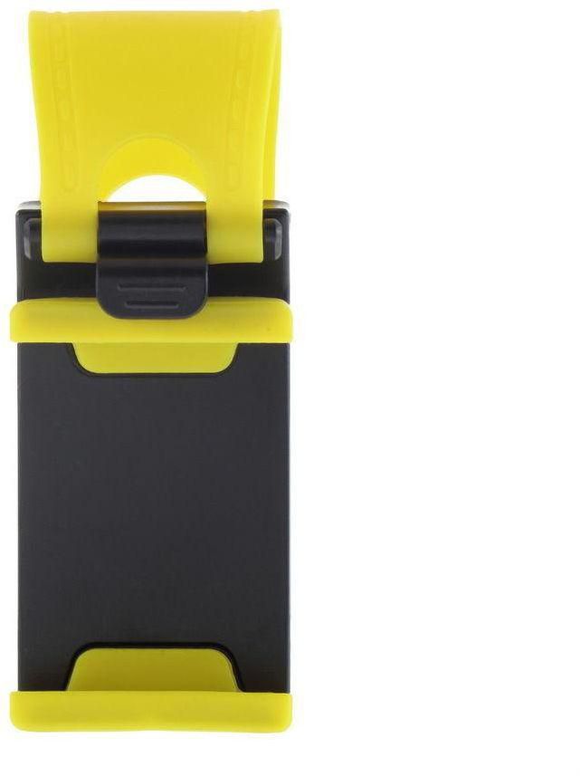Universal Car Steering Wheel Clip Mount Holder Cradle Stand For Samsung Galaxy S4 GPS - Yellow