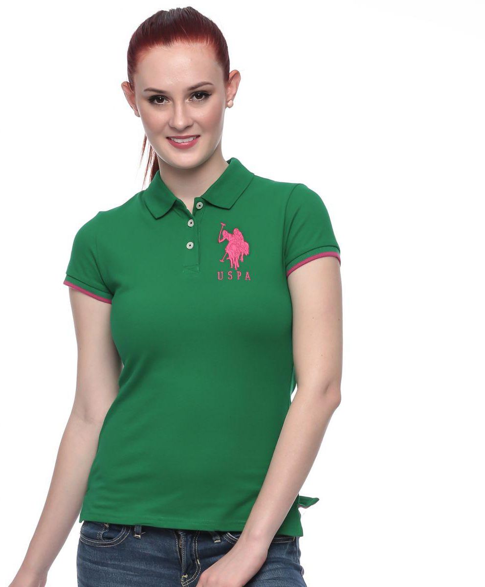 U.S. Polo Assn. 212500ZH1CK-JLGR Polo Shirt for Women - XS, Green