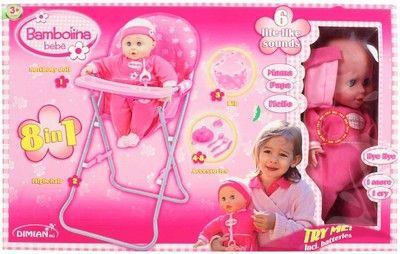 Bambolina High Chair Set 8 In 1 With Doll [BD9536-104WB]