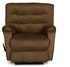 Velvet Upholstered Classic Recliner Chair With Bed Mode Brown 92x95x80cm