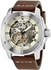 Fossil Modern Machine Multicolor Dial Brown Strap Men's Watch ME3083