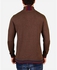 Town Team Patched Zipped Collar Pullover - Brown