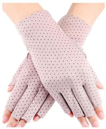 Pair Of Casual Printed Gloves Pink