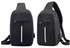 External USB Charge Chest Bags #Black