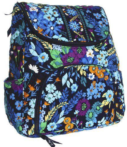 Vera Bradley Double Zip Backpack in Midnight Blues 14315-136