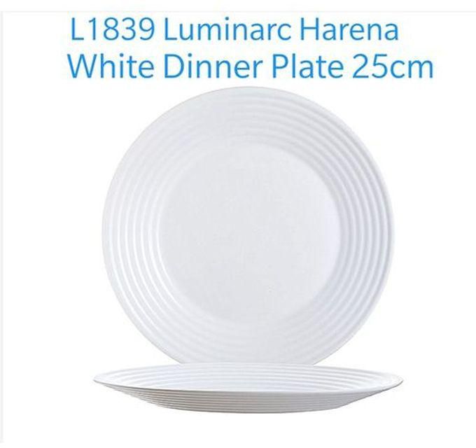 Luminarc Harena White Dinner Plate 25cm A Set Of 6pcs