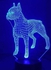 Night Light Bulldog Illusion 3D Touch Table Lamp 7 Colors USB LED Light for New Year Home Decoration and Gift for Children