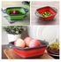 2-Piece Foldable Fruit Vegetable Washing Drain Basket Set Orange 30.00x4.00x23.00centimeter