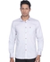 D'Indian CLUB Premium Cotton Men's Full Sleeve Formal Grey Printed Shirt Size L