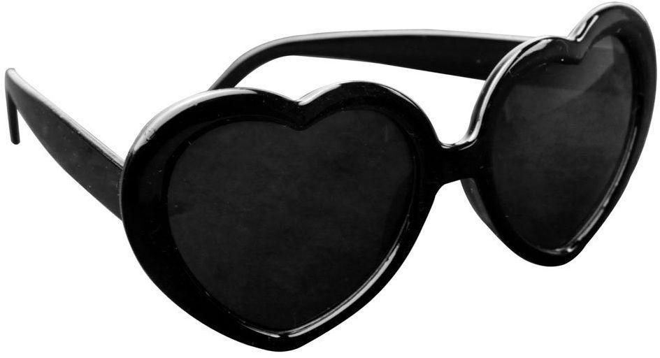 Heart Shaped Sunglasses Eyewear,Black with Kobwas Keyring