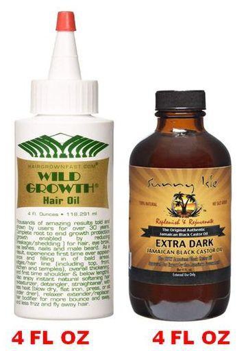 WILD GROWTH Natural Hair Growth Oil And Jamaican Black Castor Oil Set