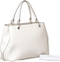 DKNY R461161003-101 Bryant Park Cross Medium Satchel Bag for Women - Cream