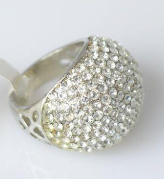 Rhodium Plated Ring with Cubic Zircon	AN0025RIFS