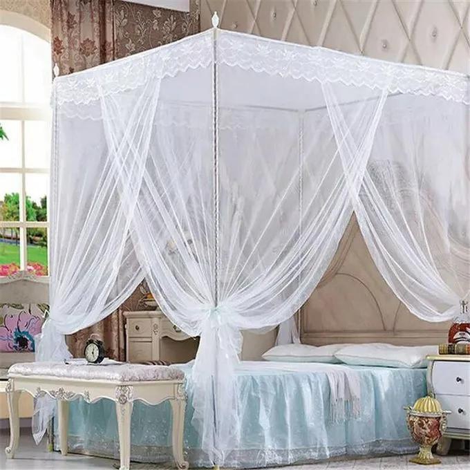 5 By 6 White Mosquito Net With Metallic Stand