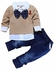 Kids Tales 4 Year Old Children's clothing Set with long sleeves - Gentleman's shirt + Jeans clothing set