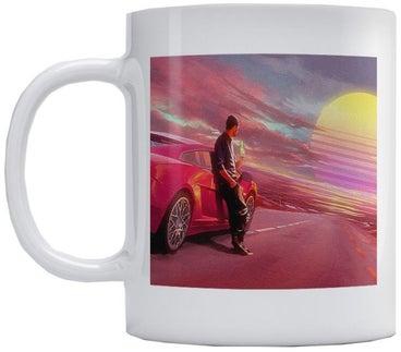 Sunset Digital Printed Coffee Mug Red/White/Grey 350ml