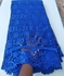 Top Quality Cord Lace Fabric Material - Royal Blue (5yards)