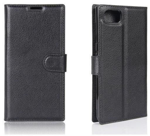 Protection Case For BlackBerry Keyone, Leather - Black