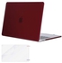 MacBook Pro 13 Case 2017 2016 Release A1706 A1708 Plastic Hard Case Shell Cover With Screen Protector Touch Bar Marsala Red