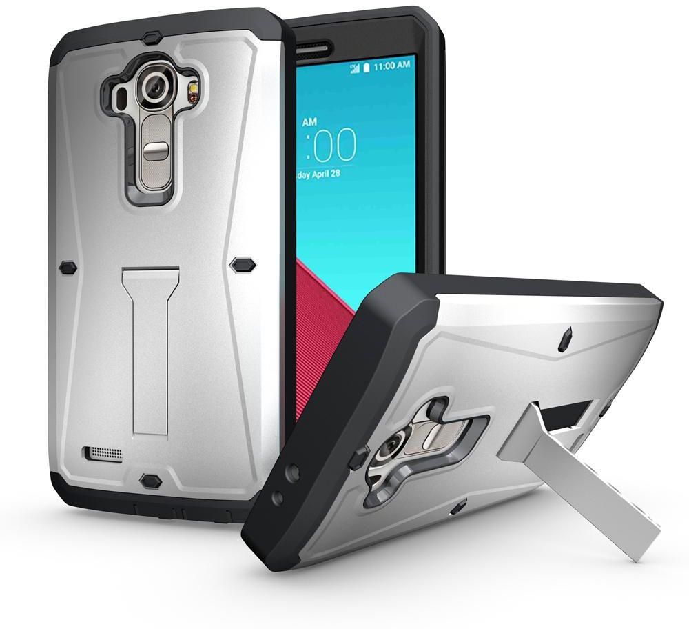 Ozone Waterproof Armor Rugged Hybrid Case Cover for LG G4 with screen protector Silver