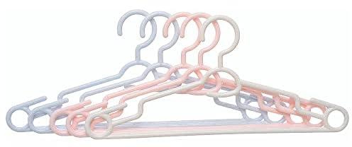 Generic Plastic flexible sturdy clothes hangers set perfect for standard daily use set of 5 pieces - multi color
