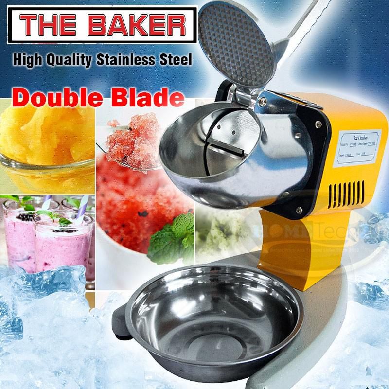THE BAKER Commercial Ice Crusher Shaver Double Blade