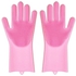 Generic Magic Reusable Silicone Gloves Pink
