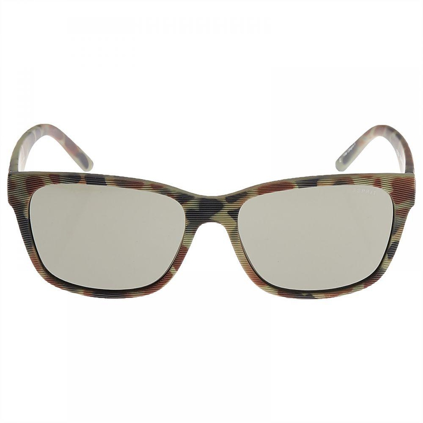 Esprit Unisex Wayfarer Sunglasses - Camouflage Frame Green Lens - ET19424-578-57