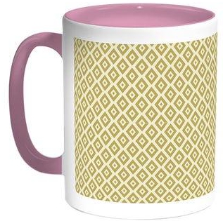 Motifs Printed Coffee Mug Pink/White 11ounce