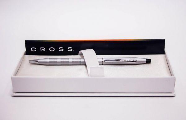 Cross Silver Knurled Ball Point Pen
